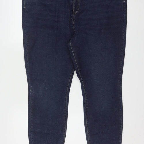 Levi Strauss Men's Blue 37x30 Slim Fit Dark Wash Denim Jeans