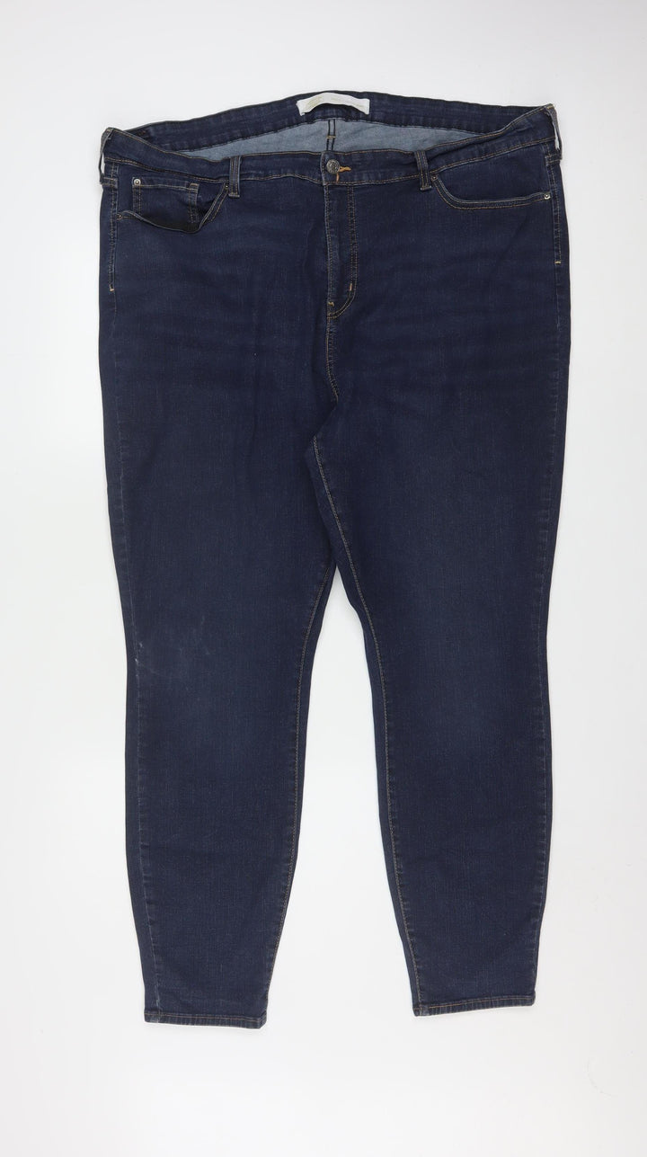 Levi Strauss Men's Blue 37x30 Slim Fit Dark Wash Denim Jeans