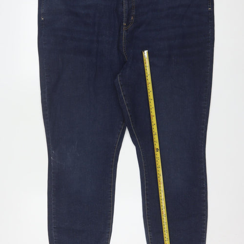Levi Strauss Men's Blue 37x30 Slim Fit Dark Wash Denim Jeans
