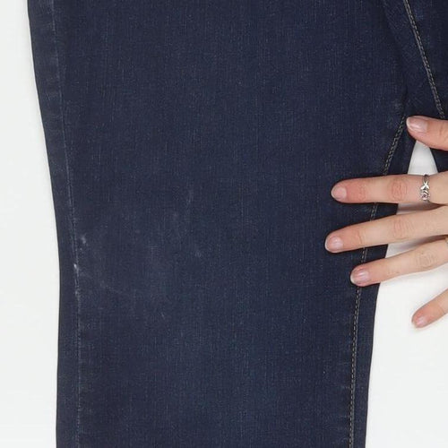 Levi Strauss Men's Blue 37x30 Slim Fit Dark Wash Denim Jeans