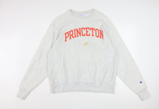 Champion Princeton Grey Reverse Weave Womens Large Sweatshirt