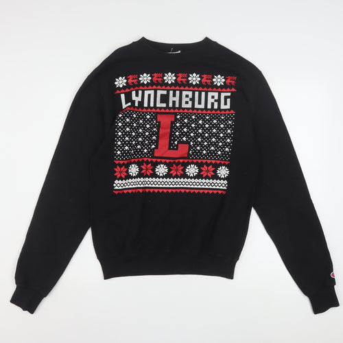 Champion Men's Black Lynchburg Christmas Pullover Sweatshirt Size S