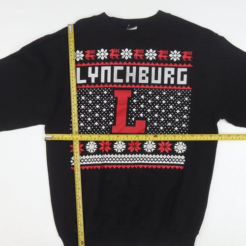 Champion Men's Black Lynchburg Christmas Pullover Sweatshirt Size S
