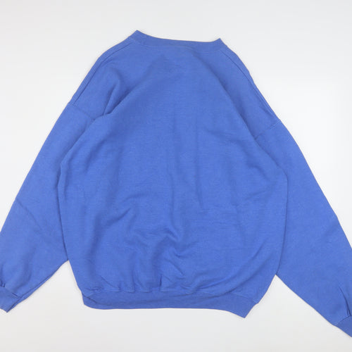 Port and Company Mens Blue XL Pullover Gym Graphic Sweatshirt