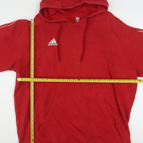 Adidas Mens Red 2XL Pullover Hoodie Regular Fit Sportswear