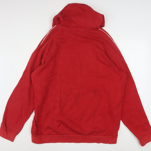 Adidas Mens Red 2XL Pullover Hoodie Regular Fit Sportswear