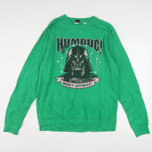 Star Wars Men’s Green Darth Vader Christmas Sweatshirt L