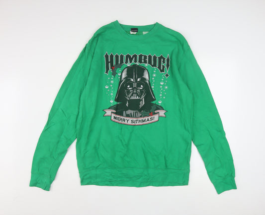 Star Wars Men’s Green Darth Vader Christmas Sweatshirt L