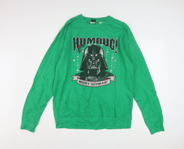 Star Wars Men’s Green Darth Vader Christmas Sweatshirt L