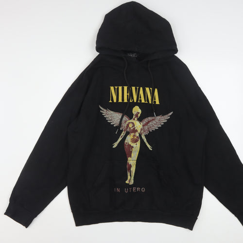 Nirvana Men's Black Pullover Hoodie In Utero Graphic S