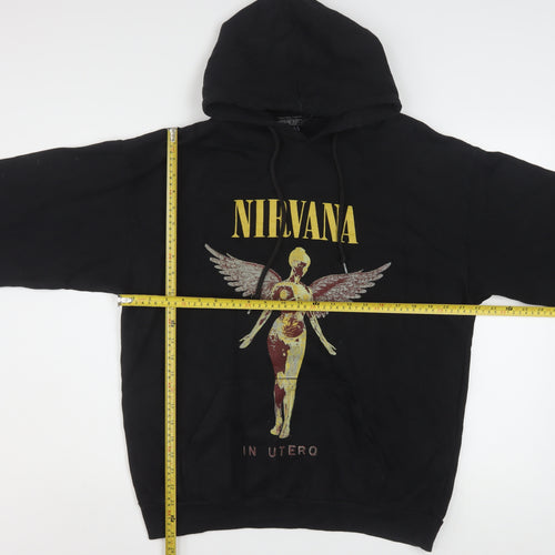 Nirvana Men's Black Pullover Hoodie In Utero Graphic S