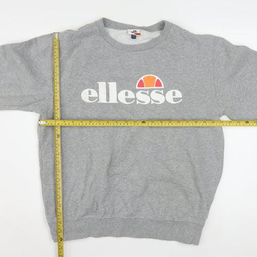 Ellesse Womens Grey Logo Crew Neck Sweatshirt UK 14