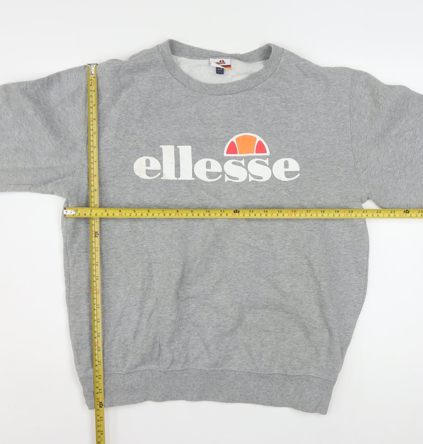 Ellesse Womens Grey Logo Crew Neck Sweatshirt UK 14