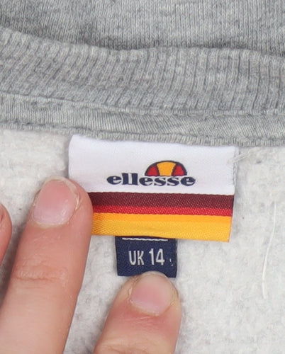 Ellesse Womens Grey Logo Crew Neck Sweatshirt UK 14