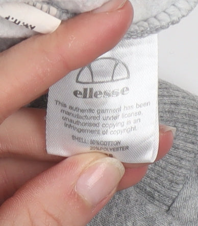 Ellesse Womens Grey Logo Crew Neck Sweatshirt UK 14