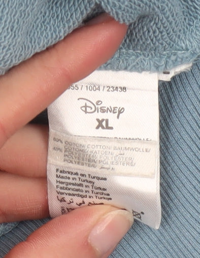 Disney Women Blue Crew Love XL Pullover Sweatshirt Mickey & Friends