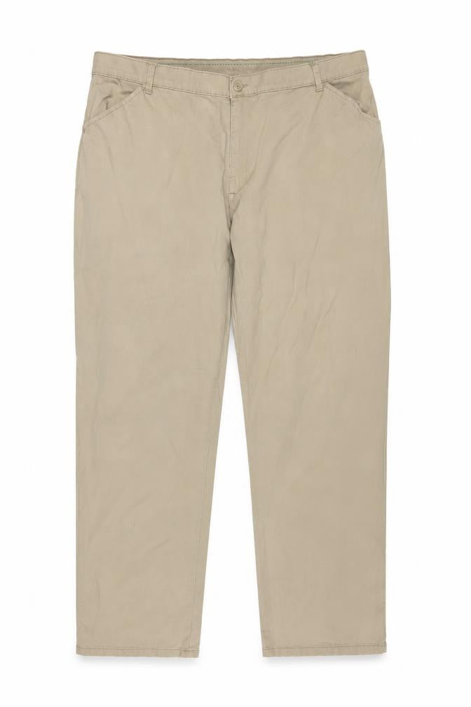 Lee Men's Beige Relaxed Fit Chino Trousers Size 2XL