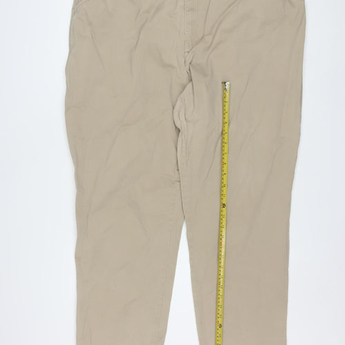 Lee Men's Beige Relaxed Fit Chino Trousers Size 2XL