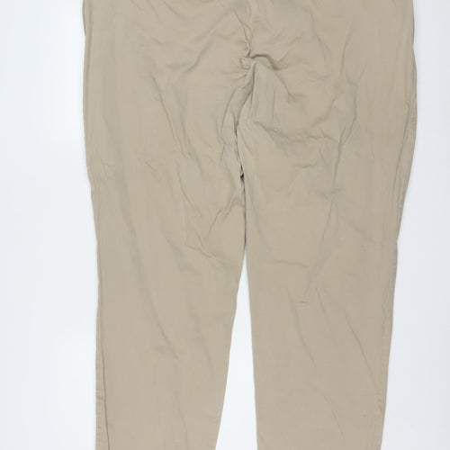 Lee Men's Beige Relaxed Fit Chino Trousers Size 2XL