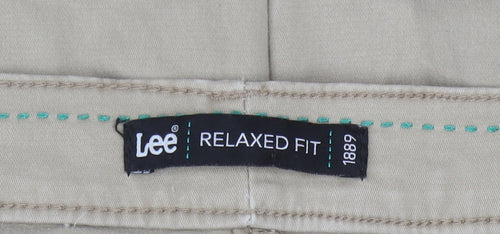 Lee Men's Beige Relaxed Fit Chino Trousers Size 2XL