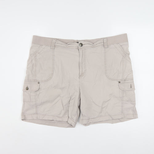 Lee Men Beige Cargo Shorts Relaxed Fit Cotton 22W
