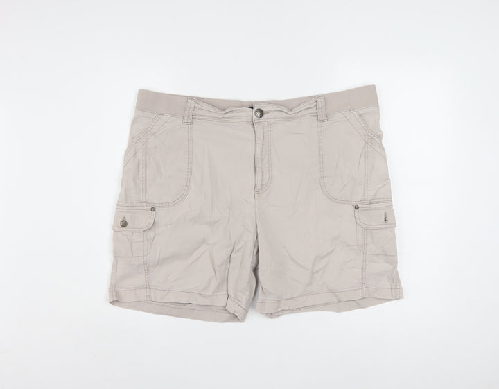 Lee Men Beige Cargo Shorts Relaxed Fit Cotton 22W