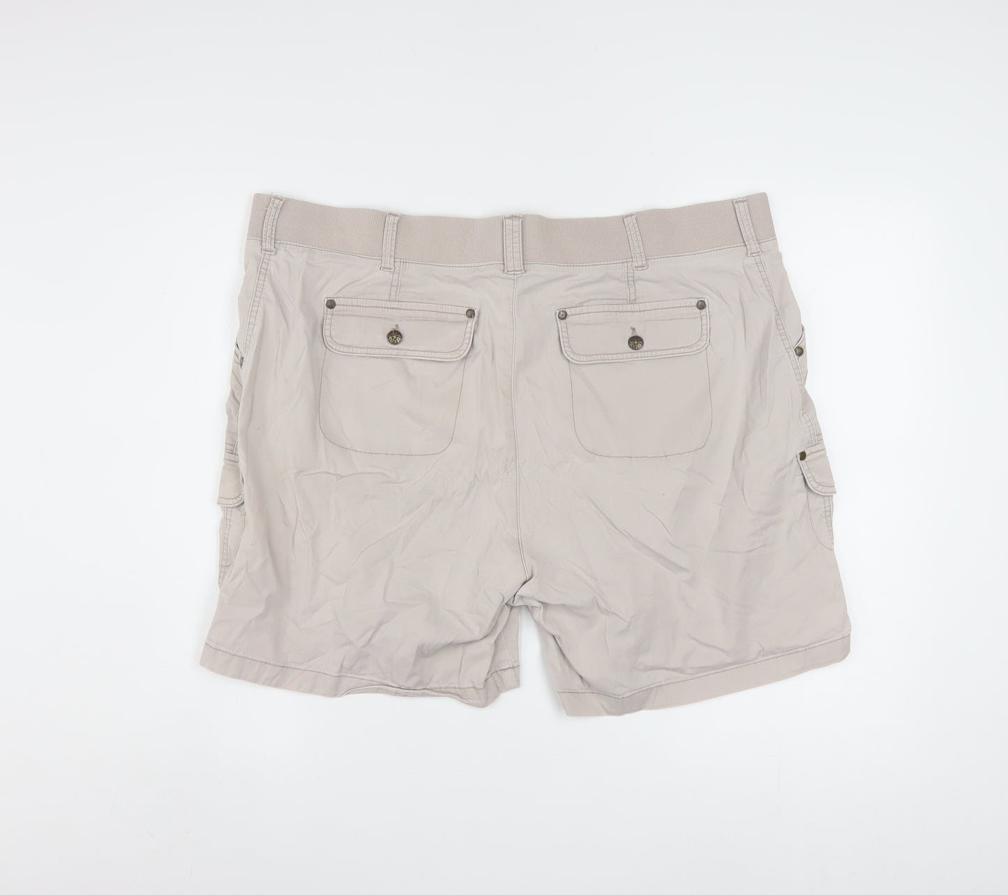 Lee Men Beige Cargo Shorts Relaxed Fit Cotton 22W