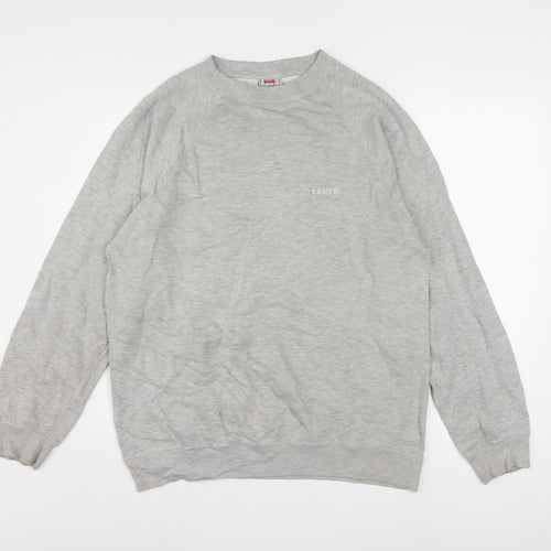 Levi's Men's Grey Regular Fit Crew Neck Pullover Sweatshirt Size L