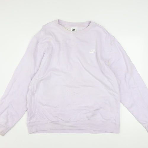 Nike Women’s Lilac Crew Neck Pullover Sweatshirt Size L