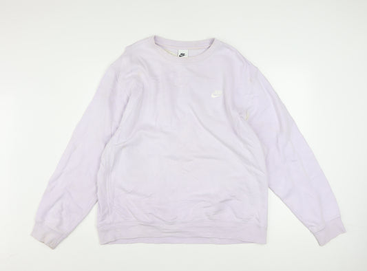 Nike Women’s Lilac Crew Neck Pullover Sweatshirt Size L