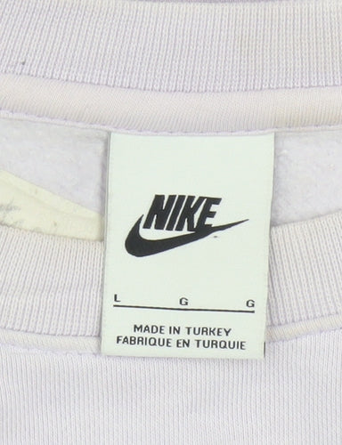 Nike Women’s Lilac Crew Neck Pullover Sweatshirt Size L