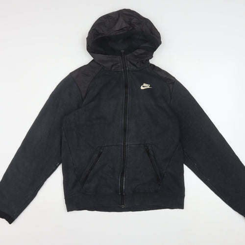 Nike Mens Black Full Zip Hoodie Small Fleece Sportswear