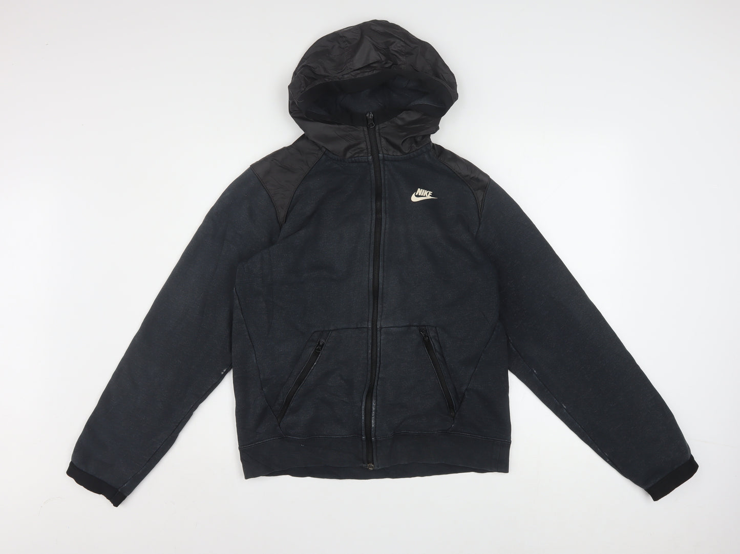 Nike Mens Black Full Zip Hoodie Small Fleece Sportswear