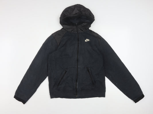 Nike Mens Black Full Zip Hoodie Small Fleece Sportswear