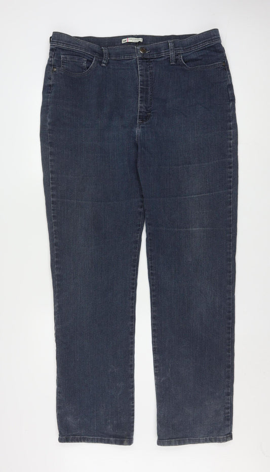Lee Womens Blue Size 18 Tall Classic Straight Leg Denim Jeans