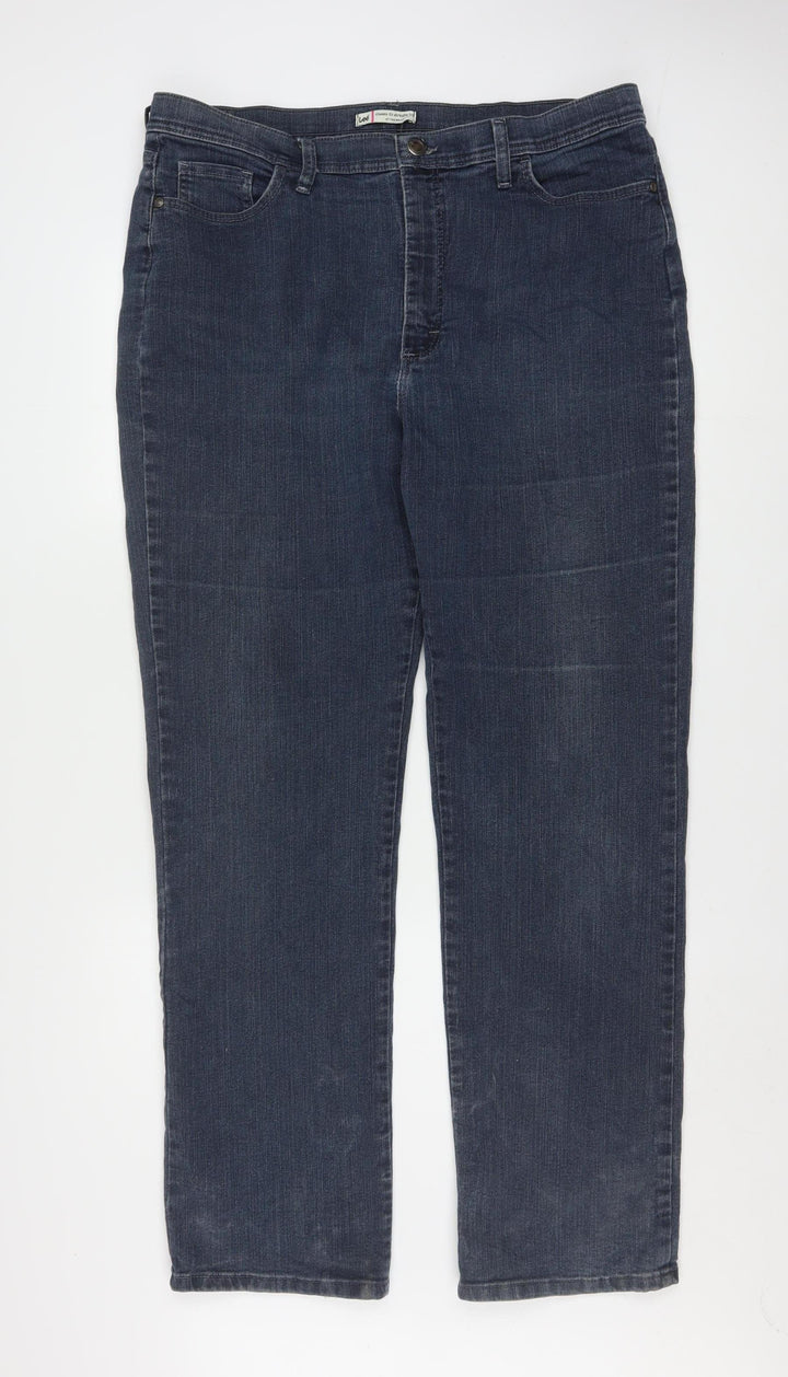 Lee Womens Blue Size 18 Tall Classic Straight Leg Denim Jeans