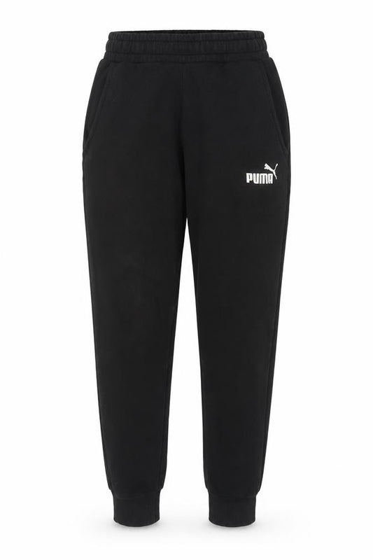 Front view of Puma Men's Black Jogger sweatpants, size S, Regular Fit