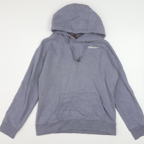 Gymshark Women’s Blue Pullover Hoodie L Hooded Cotton Blend