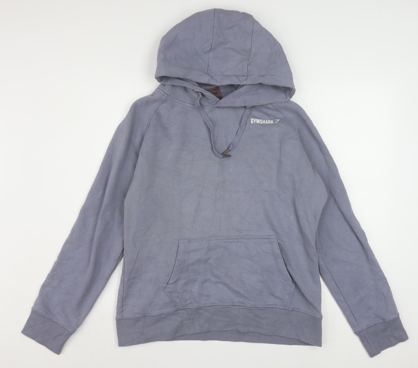 Gymshark Women’s Blue Pullover Hoodie L Hooded Cotton Blend