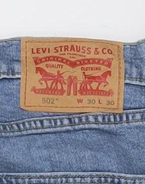 Levi's 502 Men's Blue Denim Straight Leg Jeans W30 L30