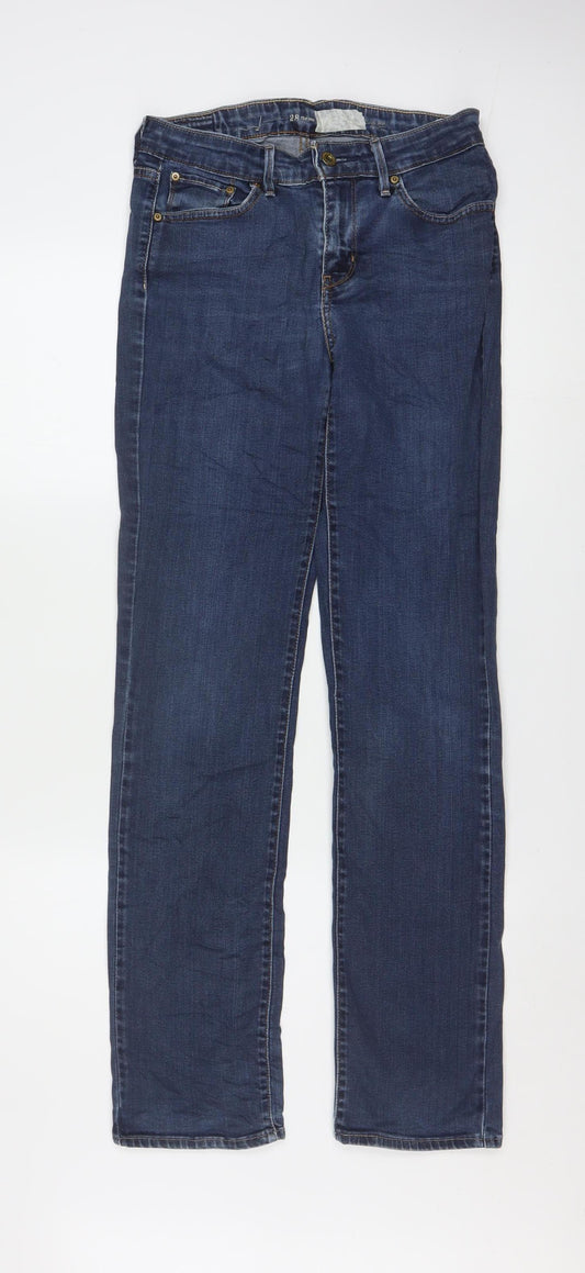 Levi's Women's Blue Straight Fit Denim Jeans Size 12 W28 L34