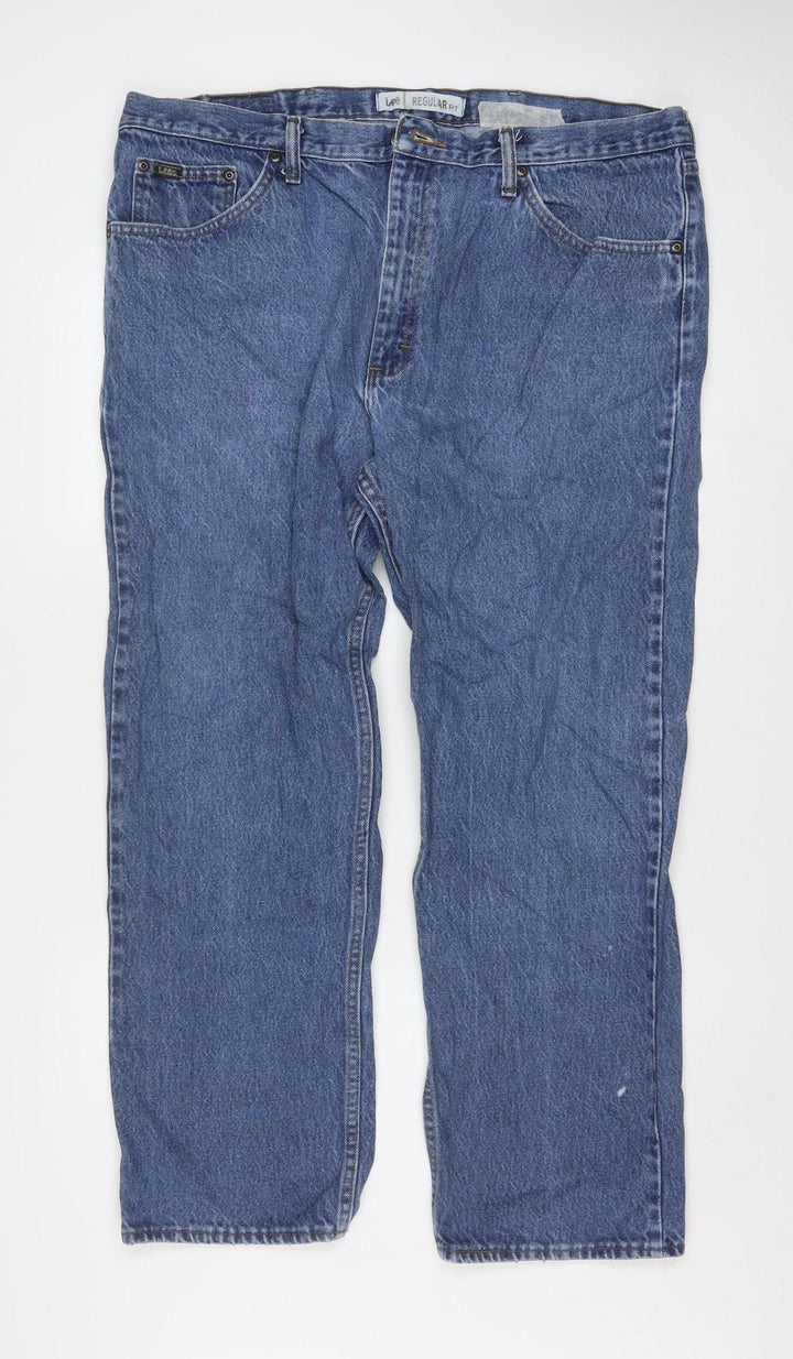 Lee Men's Blue Regular Fit Straight Leg Jeans 42x30 Denim