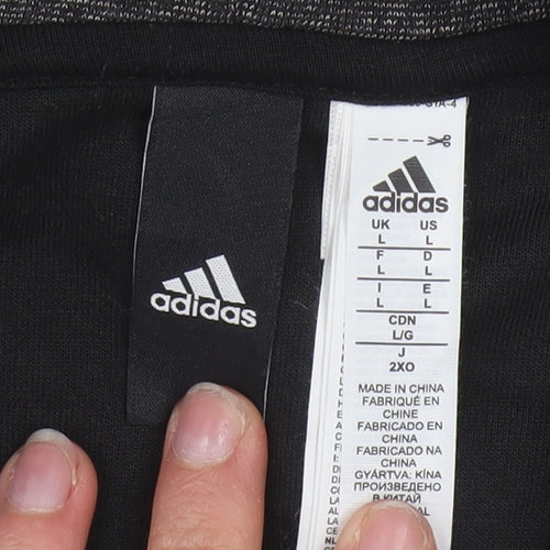 Adidas Men's Grey Full Zip Hoodie Size L Sports Basketball EG Logo