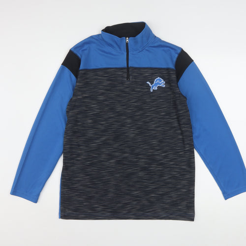 NFL Team Apparel Women's Blue 1/4 Zip Pullover Sweatshirt XL Polyester