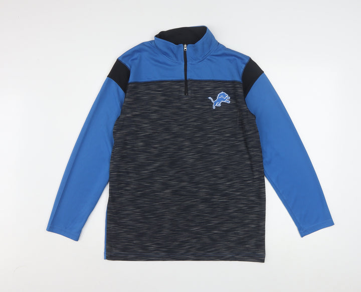 NFL Team Apparel Women's Blue 1/4 Zip Pullover Sweatshirt XL Polyester