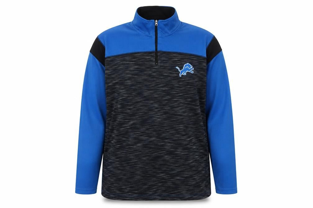 Front view of NFL Team Apparel Women's Blue 1/4 Zip Pullover Sweatshirt XL Polyester