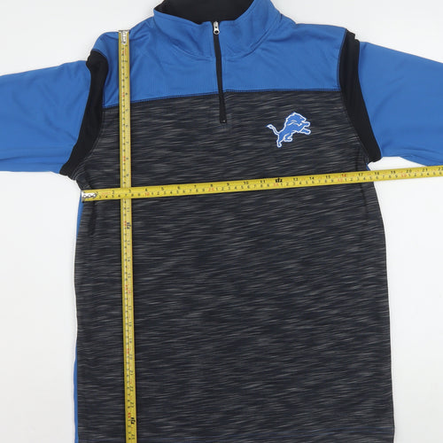 NFL Team Apparel Women's Blue 1/4 Zip Pullover Sweatshirt XL Polyester