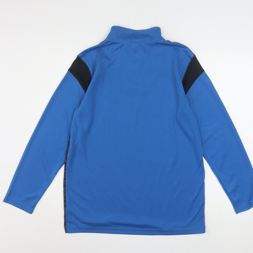 NFL Team Apparel Women's Blue 1/4 Zip Pullover Sweatshirt XL Polyester