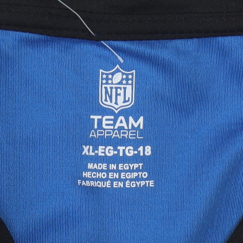 NFL Team Apparel Women's Blue 1/4 Zip Pullover Sweatshirt XL Polyester