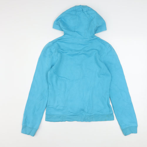 Adidas Neo Womens Blue Full Zip Hoodie Size 12 Cotton Blend